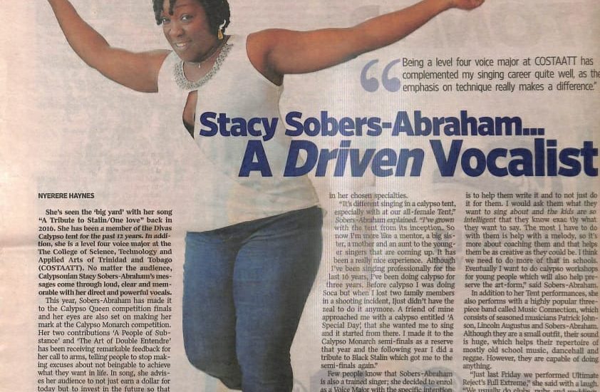 Stacey Sobers-Abraham A Driven Vocalist